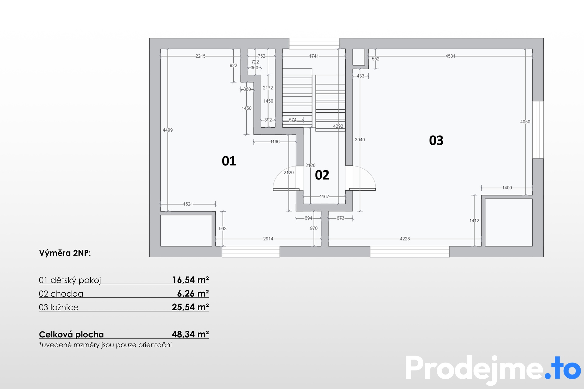 2D půdorys - 2.NP